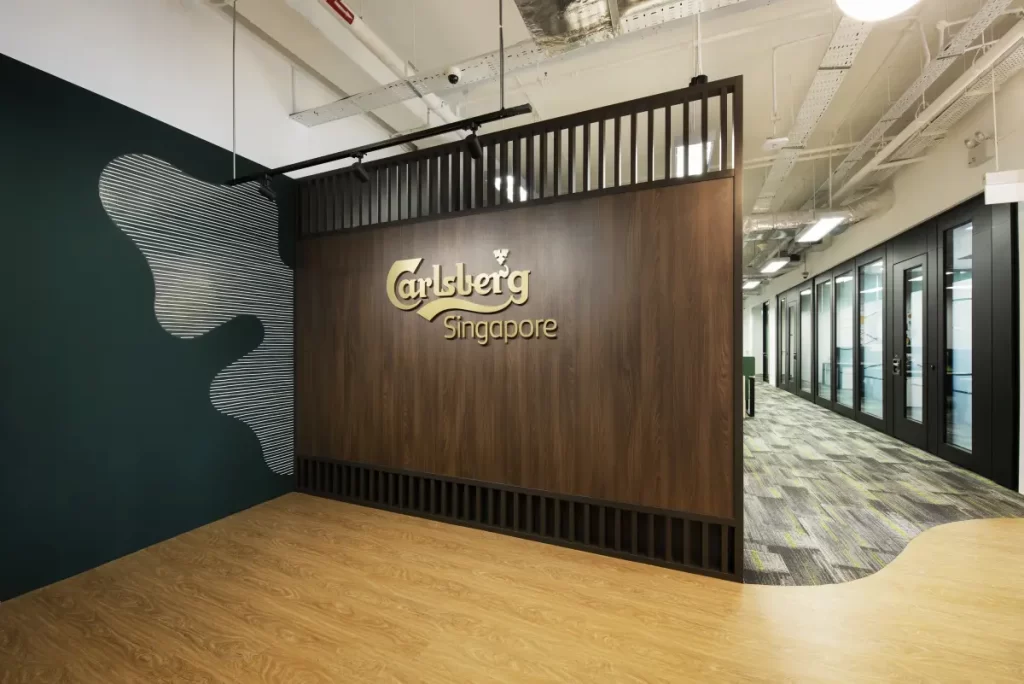 Modern office refurbishment execution by Earnest, demonstrating high-quality pre lease advisory at Carlsberg.