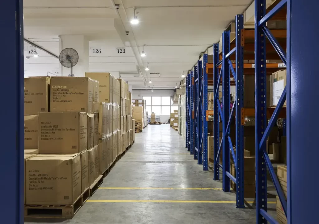 Functional warehouse workspace area featuring custom interior design consultancy firm at Megcorp & Co Singapore.